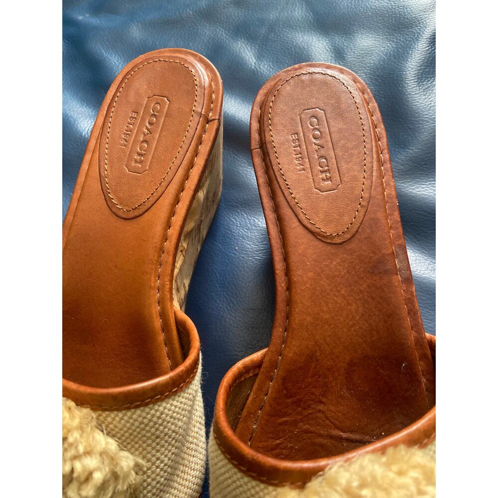 Coach Jazmin Cork Platform Wedge Slides - image 3